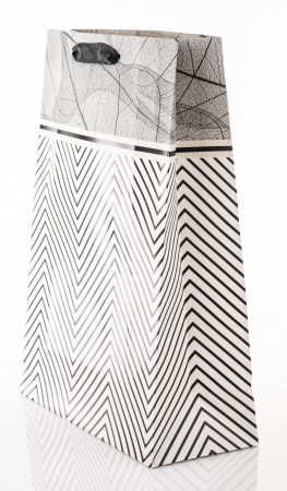 detail Darčeková taška s čiernymi pruhmi 40 cm GD DESIGN
