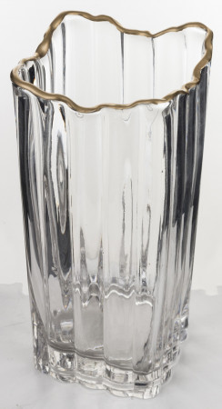 detail Hranatá váza so zlatým okrajom 25 cm GD DESIGN