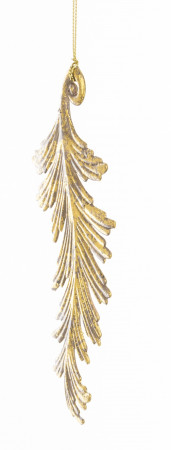 detail Vianočná ozdoba vetvička zlatá GD DESIGN