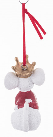 detail Vianočné dekorácie myška s korunkou GD DESIGN