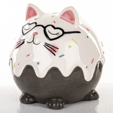 detail Pokladnička mačka s okuliarmi GD DESIGN