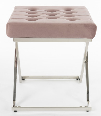 detail Taburet kovový s ružovým sedadlom GD DESIGN