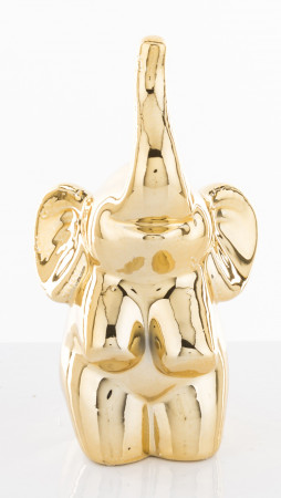 detail Keramický slon zlatý a stříbrný GD DESIGN