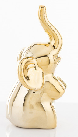 detail Keramický slon zlatý a stříbrný GD DESIGN