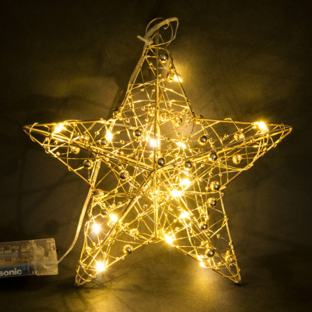 detail Vánoční hvězda s led osvětlením GD DESIGN