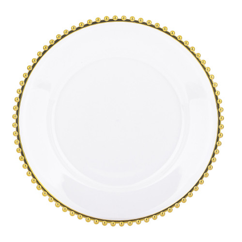 Dekoratívny tanier so zlatým okrajom