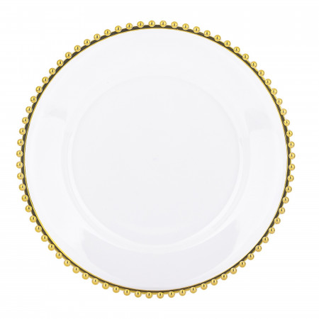 detail Dekoratívny tanier so zlatým okrajom GD DESIGN