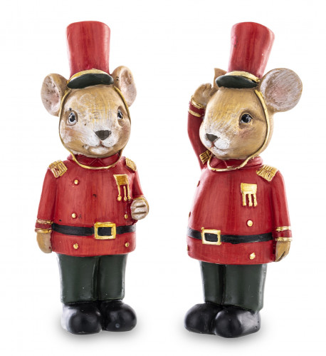 Figúrka myška v červenej uniforme
