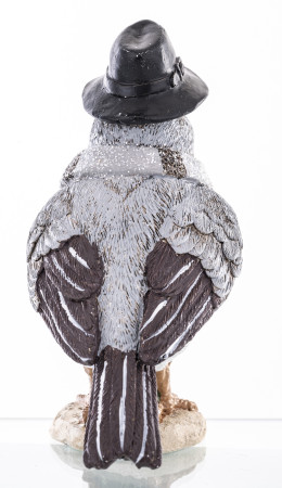 detail Zimný vtáčik s klobúkom figúrka GD DESIGN