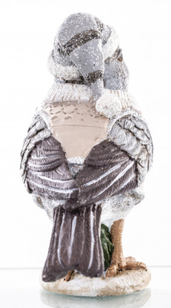 detail Zimný vtáčik so šedou čiapočkou figúrka GD DESIGN
