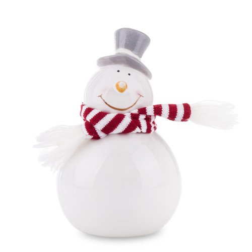 Keramická vianočná figúrka snehuliak