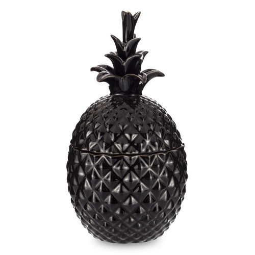 Dekorácia keramický ananás čierny