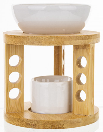 detail Arómalampa drevená s keramikou GD DESIGN