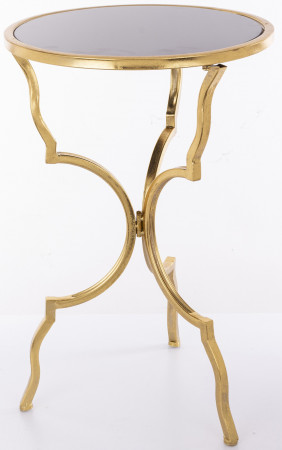 detail Kovový stolík so sklenenou doskou GD DESIGN