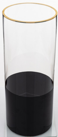 detail Skleněná váza černo-čirá GD DESIGN