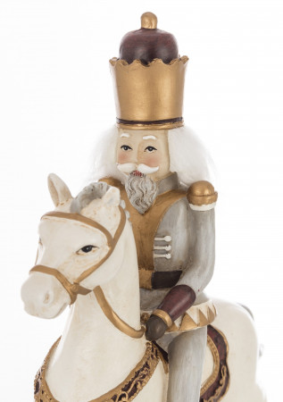 detail Vánoční figurka louskáček na houpacím koni GD DESIGN