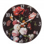 náhled Čierne hodiny s farebnými kvetmi GD DESIGN