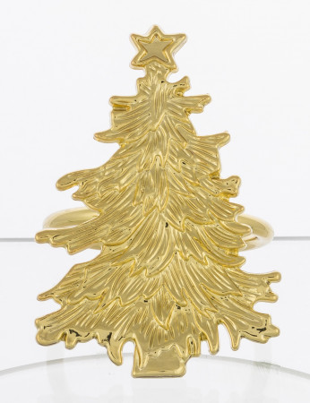 detail Vianočný krúžok na servítky stromček GD DESIGN