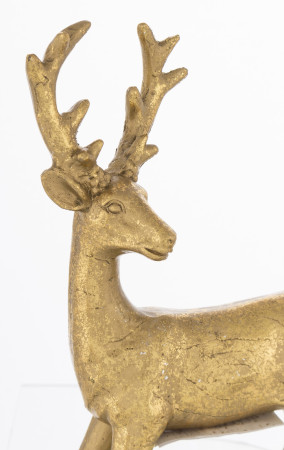 detail Vianočná figúrka jeleň v zlatej farbe GD DESIGN