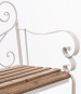 náhled Záhradná lavica kovová s drevom biela GD DESIGN