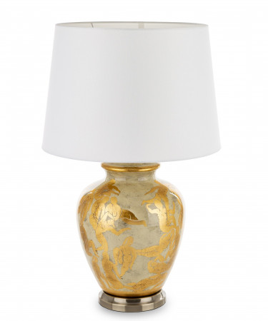 detail Keramická lampa so zlatými postavami GD DESIGN