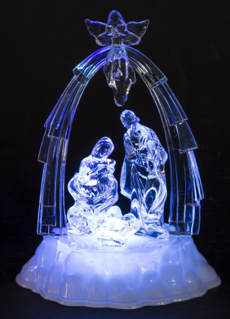 detail Vianočné dekorácie betlehem s ľad osvetlením GD DESIGN