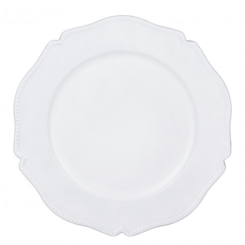 Dekoratívny tanier biely plast