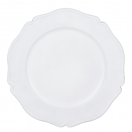 detail Dekoratívny tanier biely plast GD DESIGN
