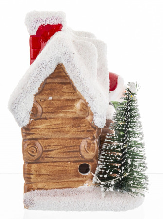 detail Keramický vánoční domeček s led osvětlením GD DESIGN