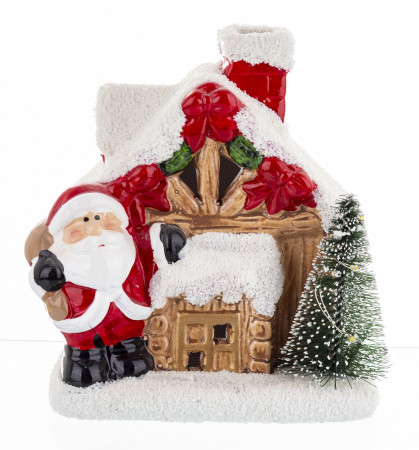 detail Vianočný ľad dekorácie domček so Santom GD DESIGN