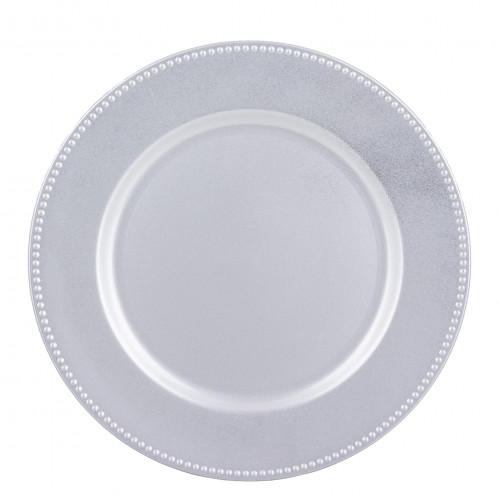 Plastový talíř stříbrný