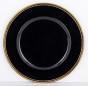 náhled Černý plastový talíř se zlatým okrajem GD DESIGN