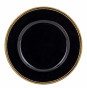 náhled Černý plastový talíř se zlatým okrajem GD DESIGN