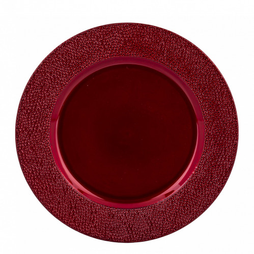 Dekoračný tanier červený