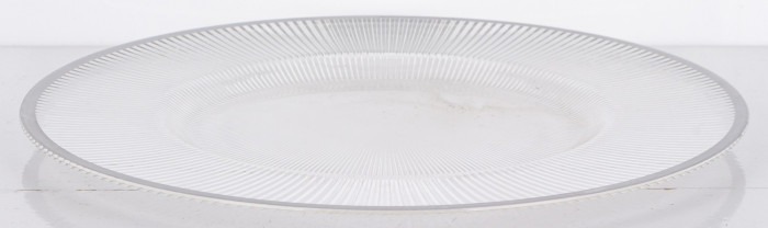 detail Dekoračný tanier plastový so strieborným okrajom GD DESIGN