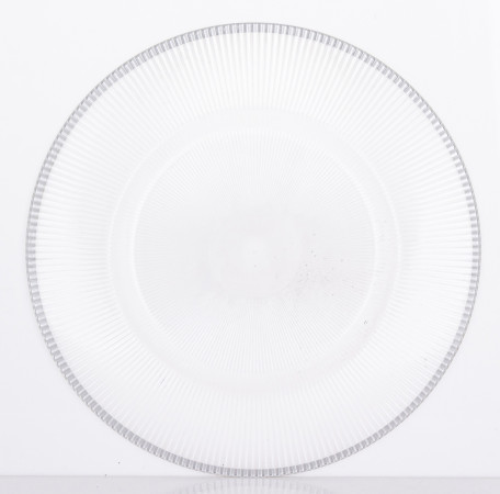 detail Dekoračný tanier plastový so strieborným okrajom GD DESIGN