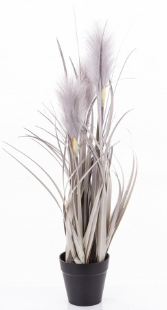 detail Umelá páperová vodná tráva v kvetináči GD DESIGN