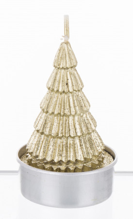 detail Čajová svíčka zlatý stromeček 6 ks GD DESIGN