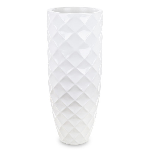 Biela váza s dekórom 114 cm