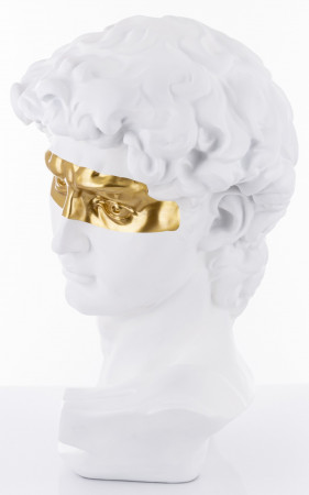 detail Dekorace hlava ženy bílozlatá GD DESIGN