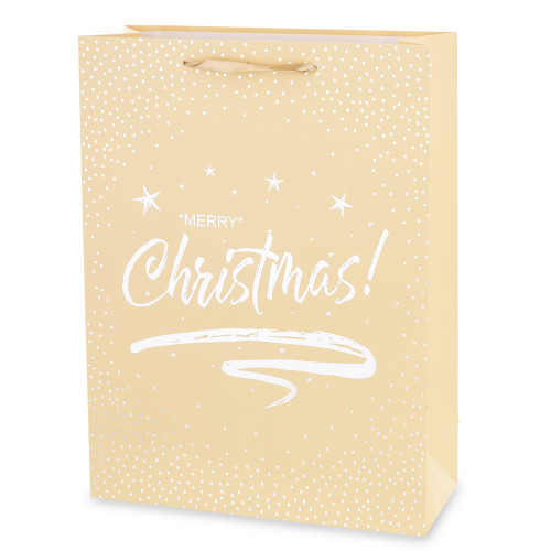 Zlatá vianočná taška Christmas 40 cm