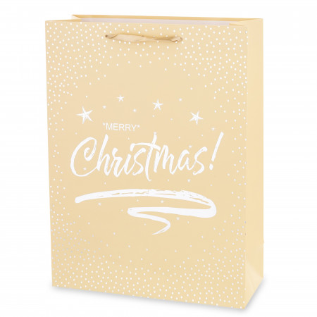detail Zlatá vianočná taška Christmas 40 cm GD DESIGN