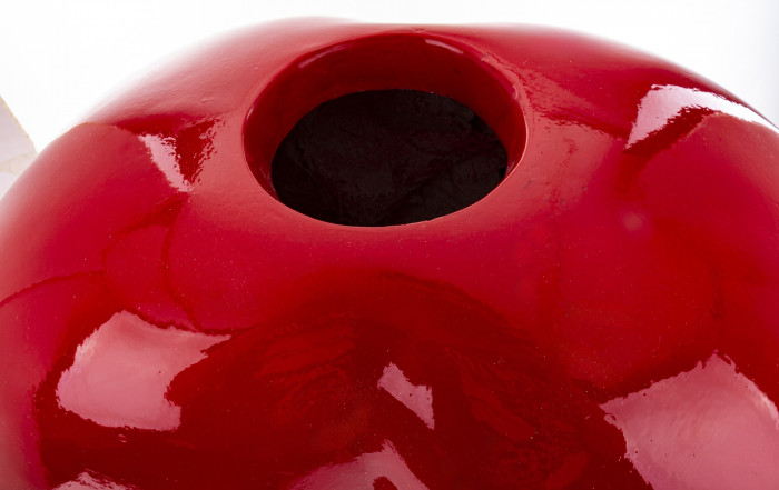 detail Červená váza v tvare pery GD DESIGN