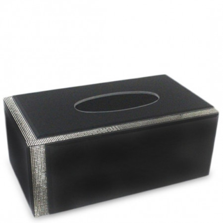 detail Elegantná čierna krabička na vreckovky GD DESIGN