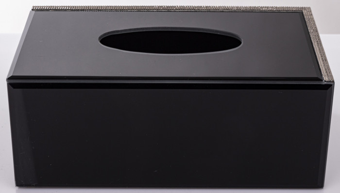 detail Elegantná čierna krabička na vreckovky GD DESIGN