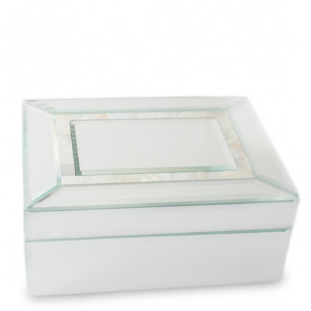 detail Elegantná biela krabička na šperky GD DESIGN