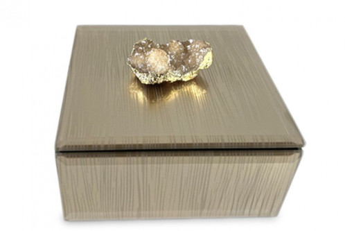 Škatuľka na šperky s imitáciou polodrahokamu