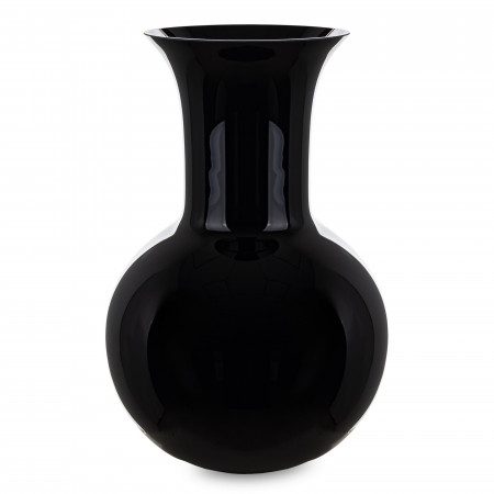 detail Čierna váza sklo 33 cm GD DESIGN