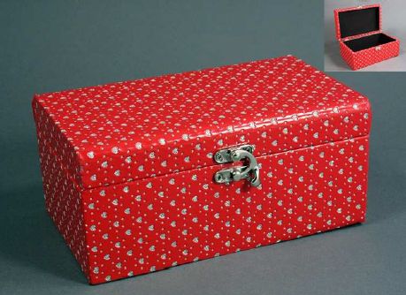 Červená dekoračná krabička