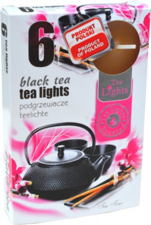detail Černý čaj, čajová svíčka 6ks GD DESIGN